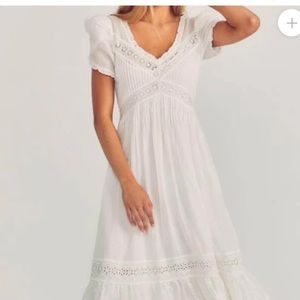 NWT Loveshackfancy galil white maxi dress